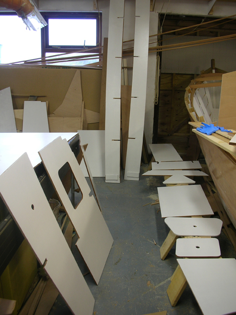 parts painted and awaiting installation