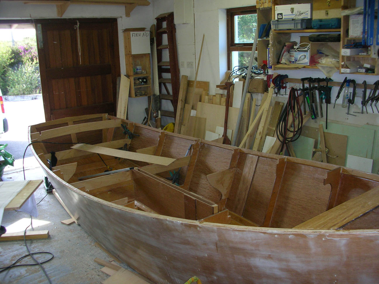 Catbirdinteriorfit1 Fitting out the interior of a 16 foot sharpei lug sail yawl by Roeboats, Ballydehob, Ireland, for sale