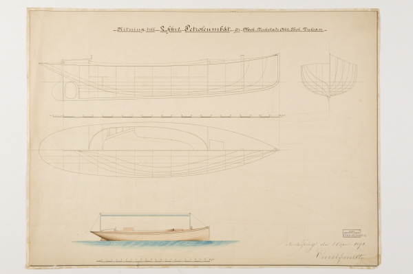 22 foot wooden launch from 1891 2 hp 22' long